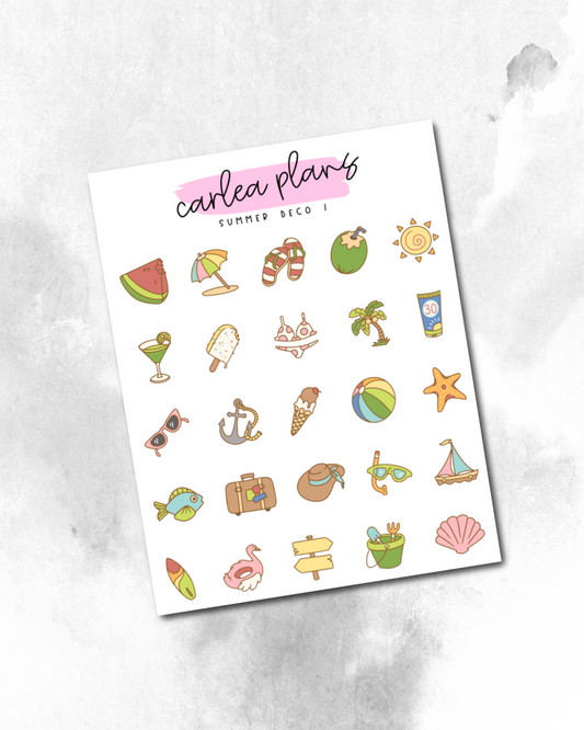 Summer Deco I Icons