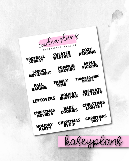 KaseyPlans Sampler