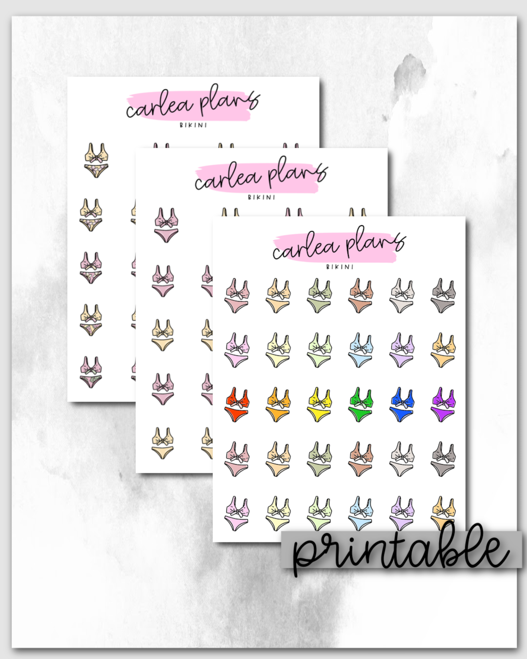 Bikini Swimsuit Icons | Printable Icons