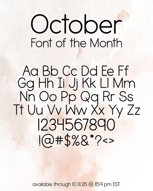 Font of the Month Custom Scripts