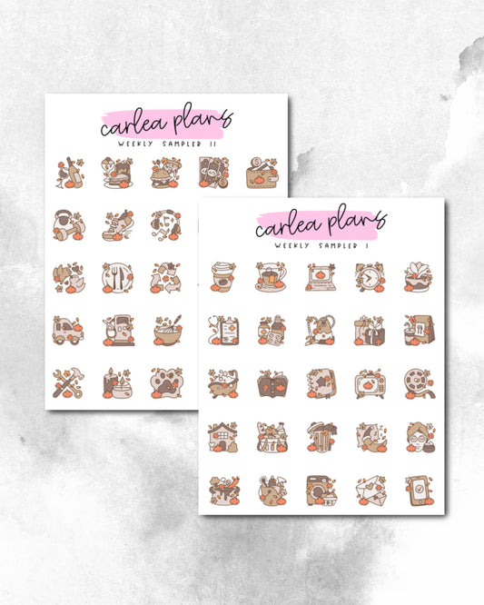 Weekly Sampler Icons | Fall
