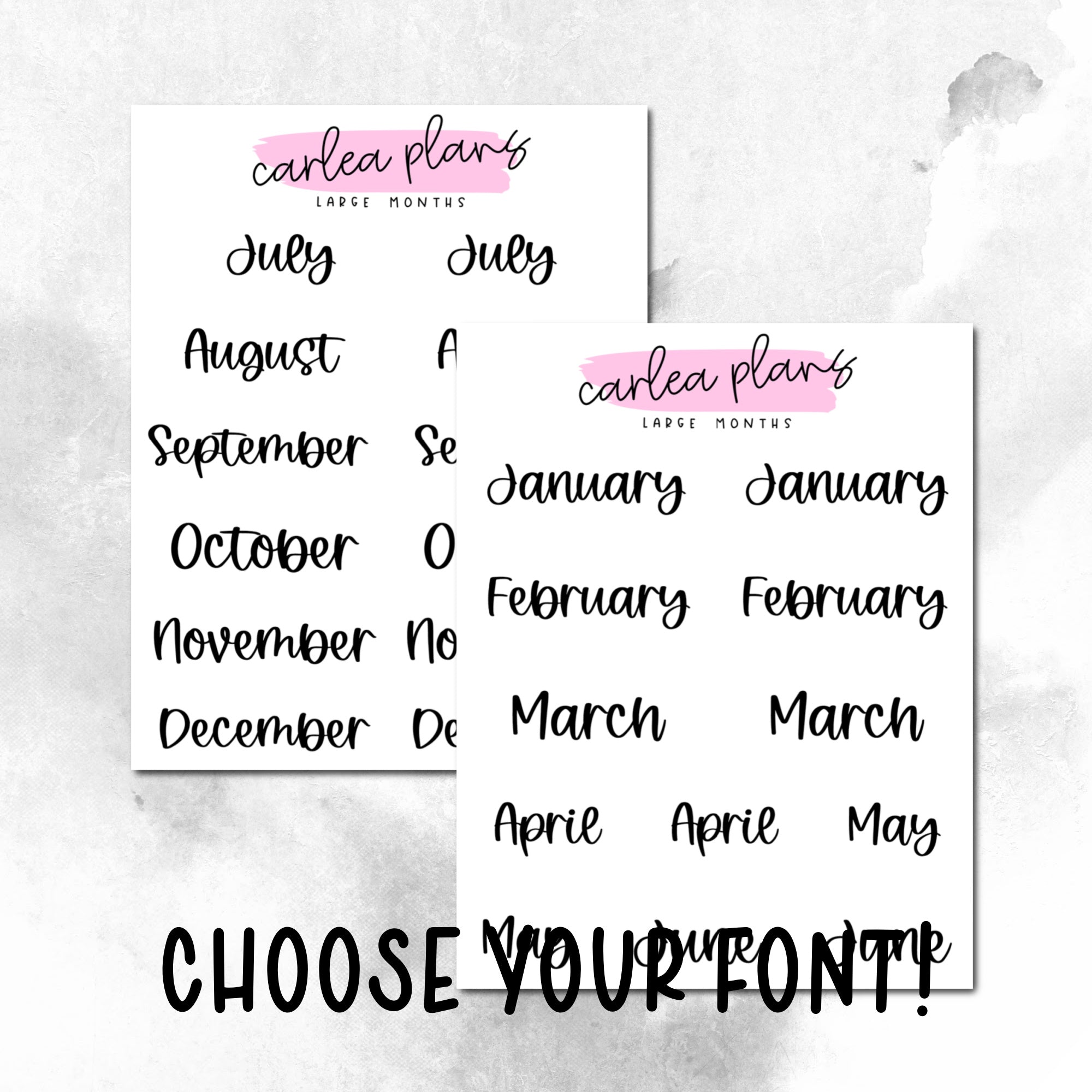 Large Month Scripts – CarleaPlans