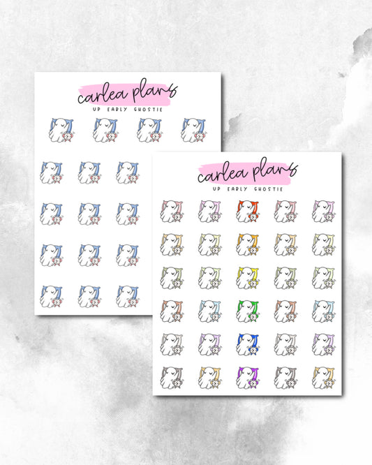 Up Early Ghostie Character Icons