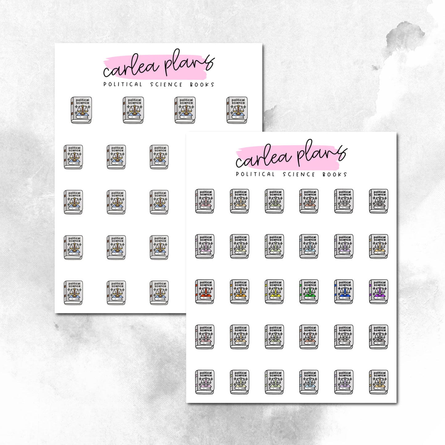 Political Science Book Icons