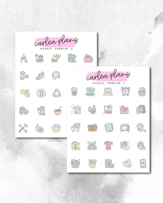Weekly Sampler Icons | Basic