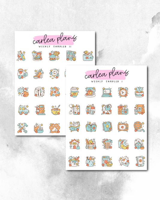 Weekly Sampler Icons | Summer