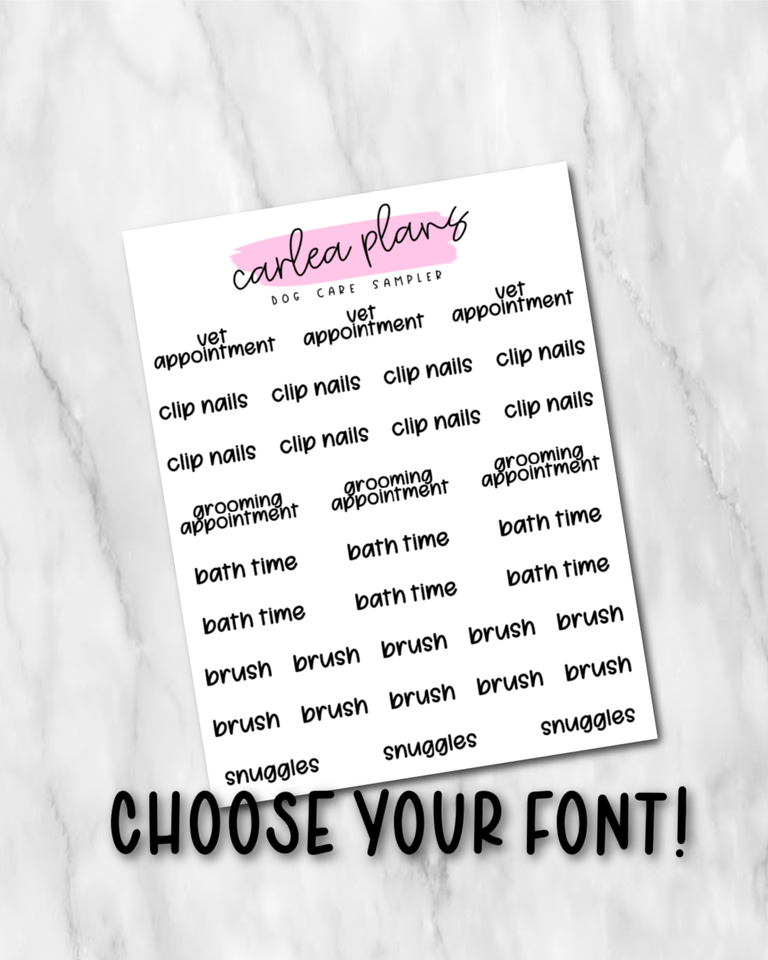 Dog Care Sampler Script