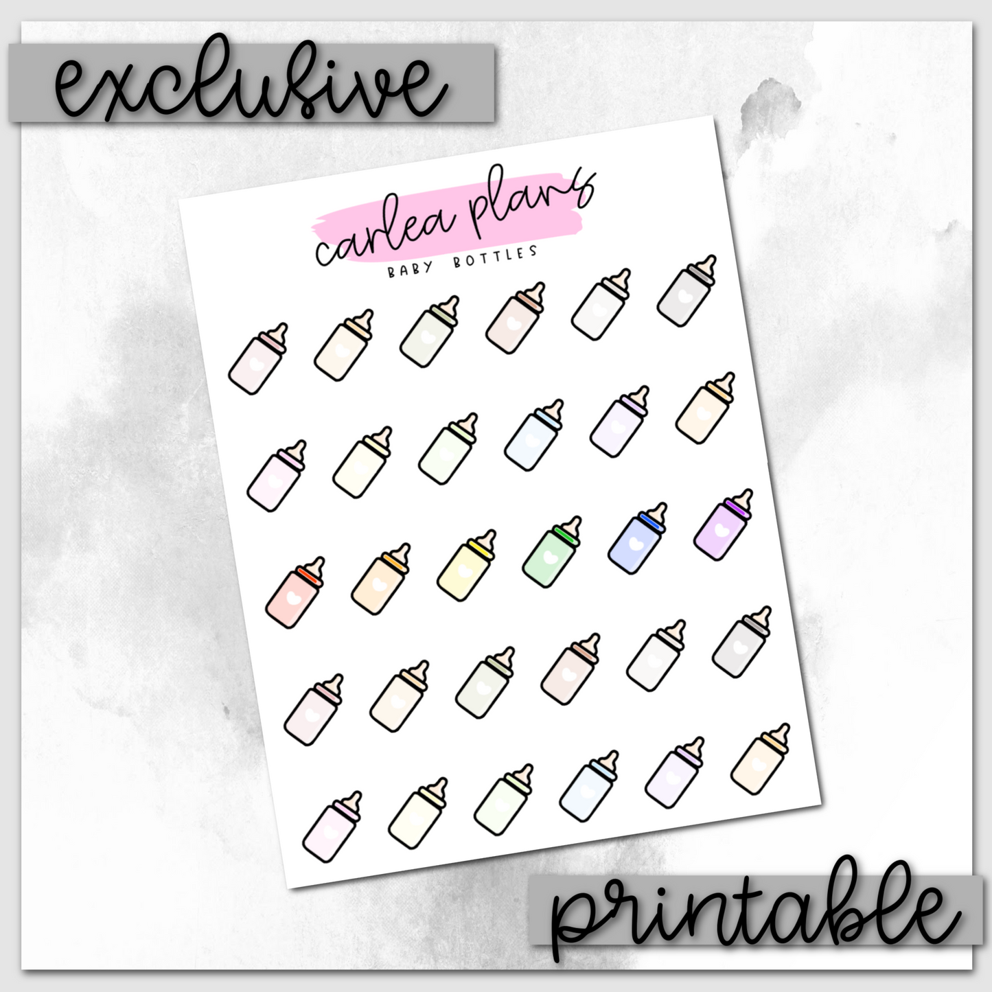 Baby Bottle Icons | Printable Icons