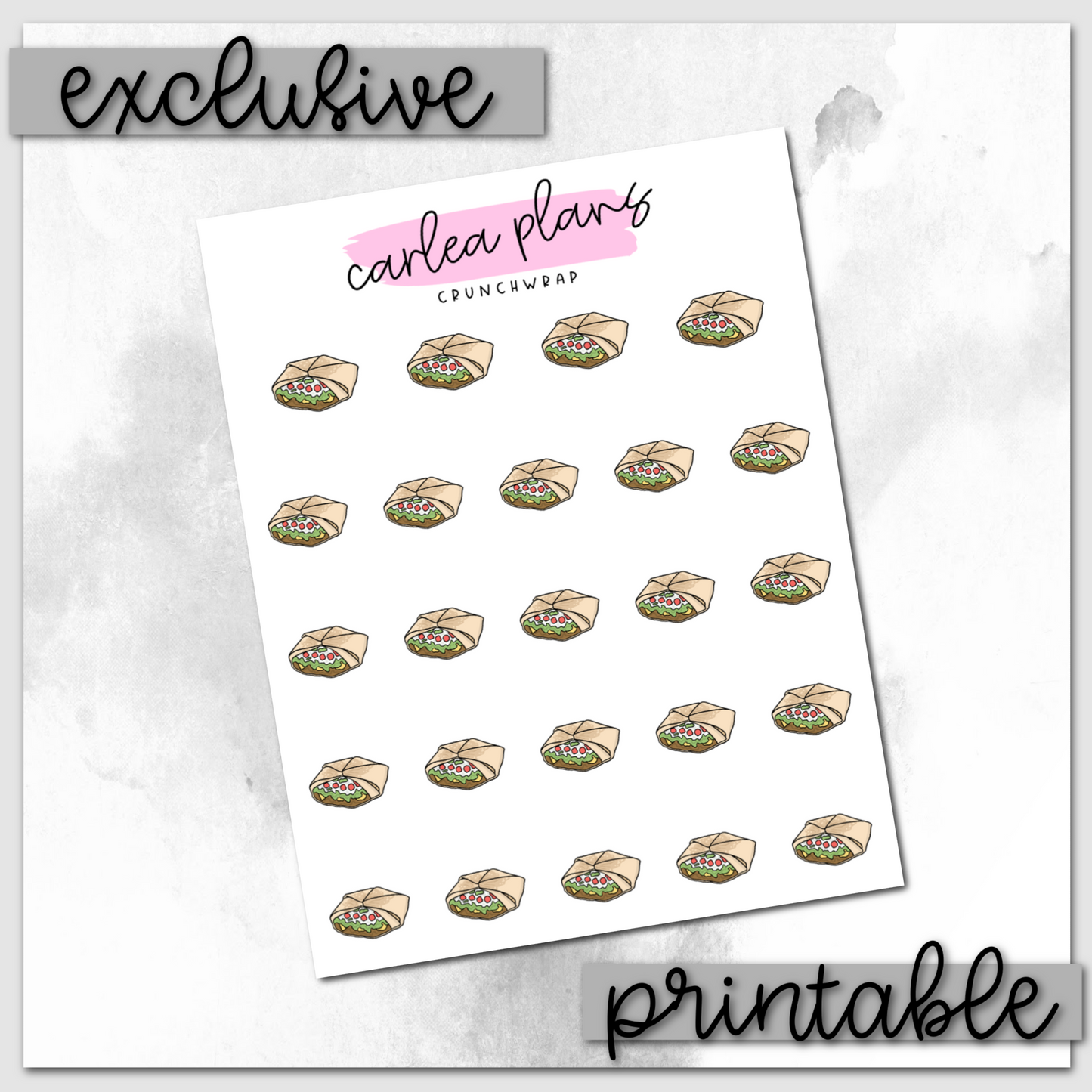 Crunchwrap Icons | Printable Icons