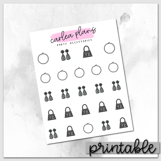 Party Accessories Icons | Printable Icons