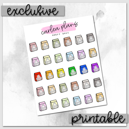 Colored Arby's Bag Icons | Printable Icons