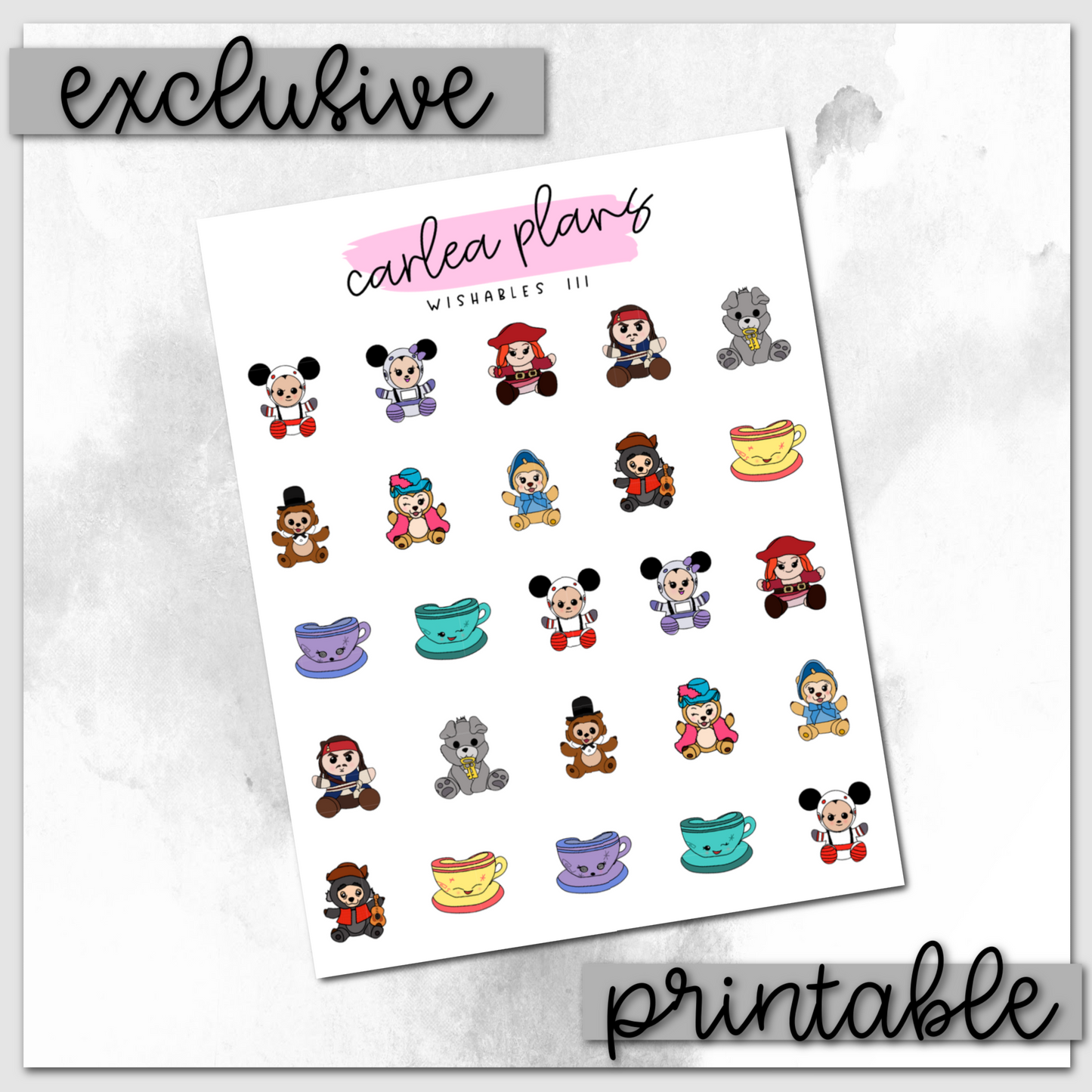 Wishables III Icons | Printable Icons