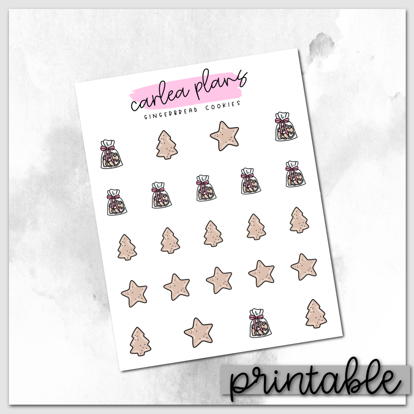 Gingerbread Cookies Icons | Printable Icons