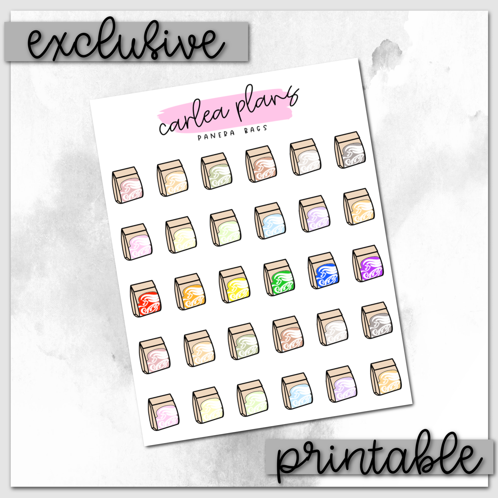 Classic Panera Bag Icons | Printable Icons – CarleaPlans