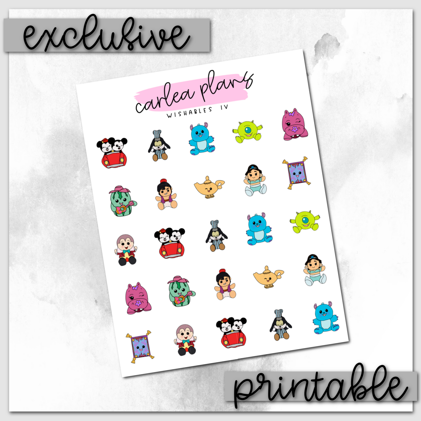 Wishables IV Icons | Printable Icons