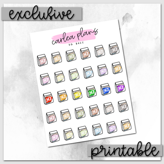 Classic DQ Bag Icons | Printable Icons