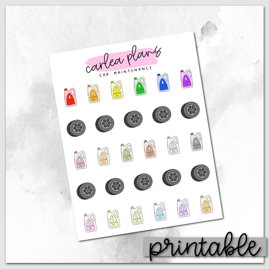 Car Maintenance Icons | Printable Icons