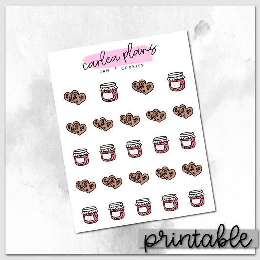 Jam & Cookies Icons | Printable Icons