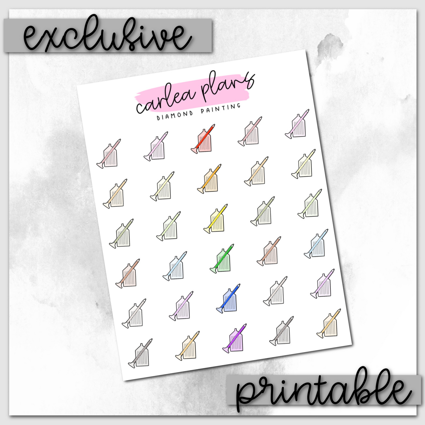 Diamond Painting Icons | Printable Icons