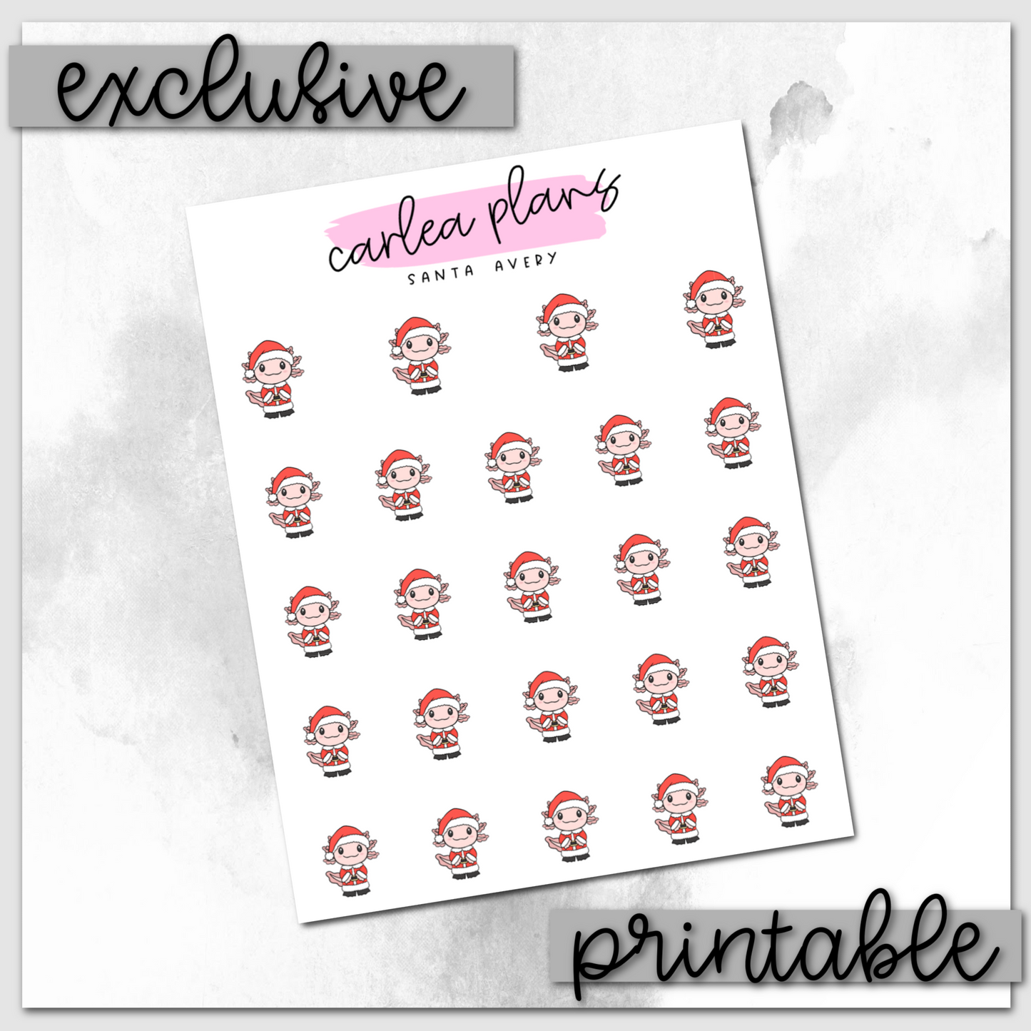 Santa Avery Icons | Printable Characters