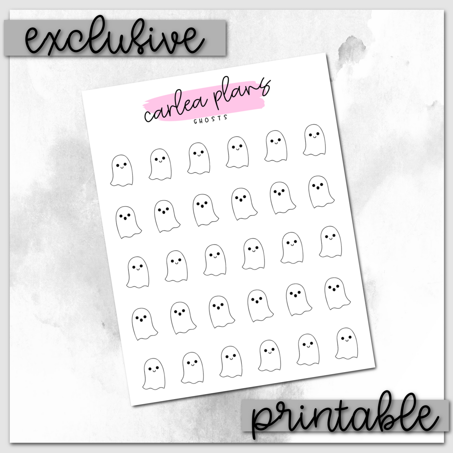 Cute Ghost Icons | Printable Icons