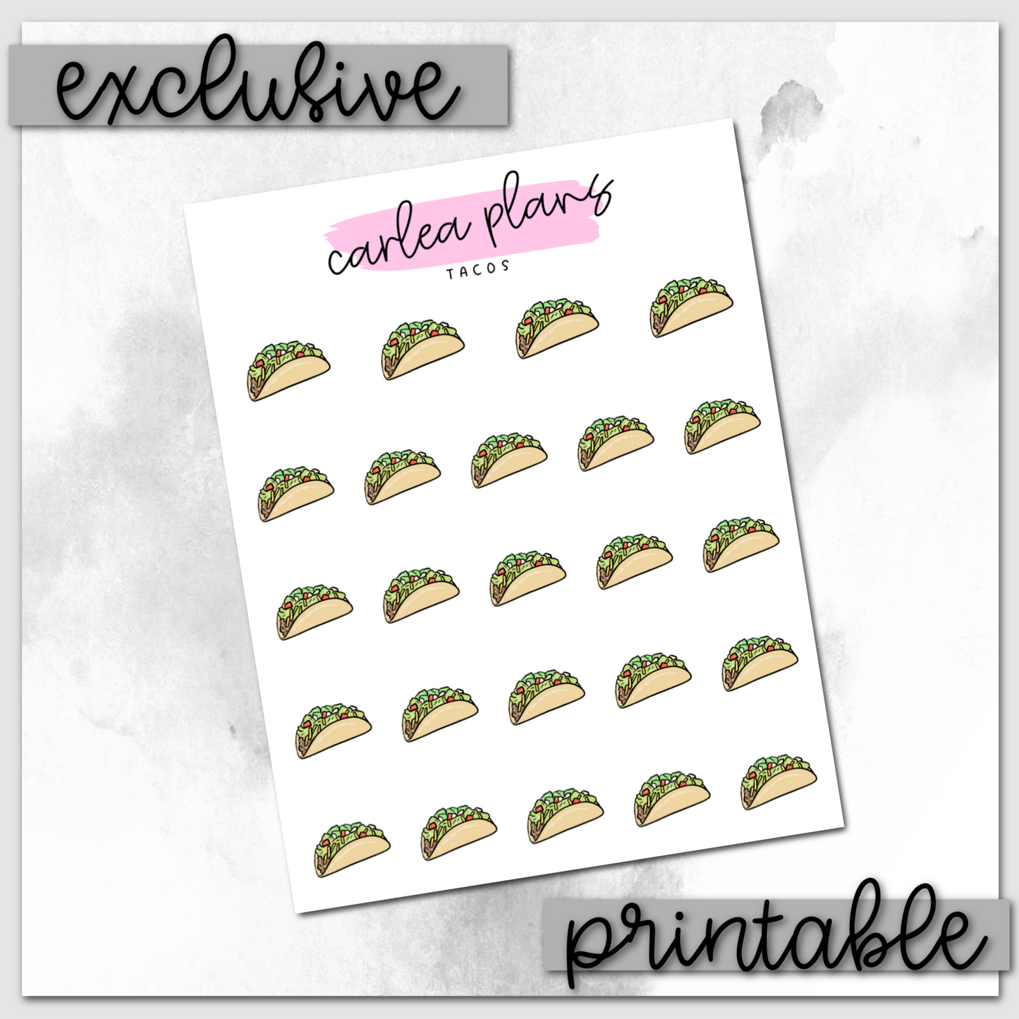 Taco Icons | Printable Icons