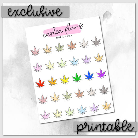 Marijuana Icons | Printable Icons