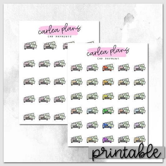 Car Payment Icons | Printable Icons