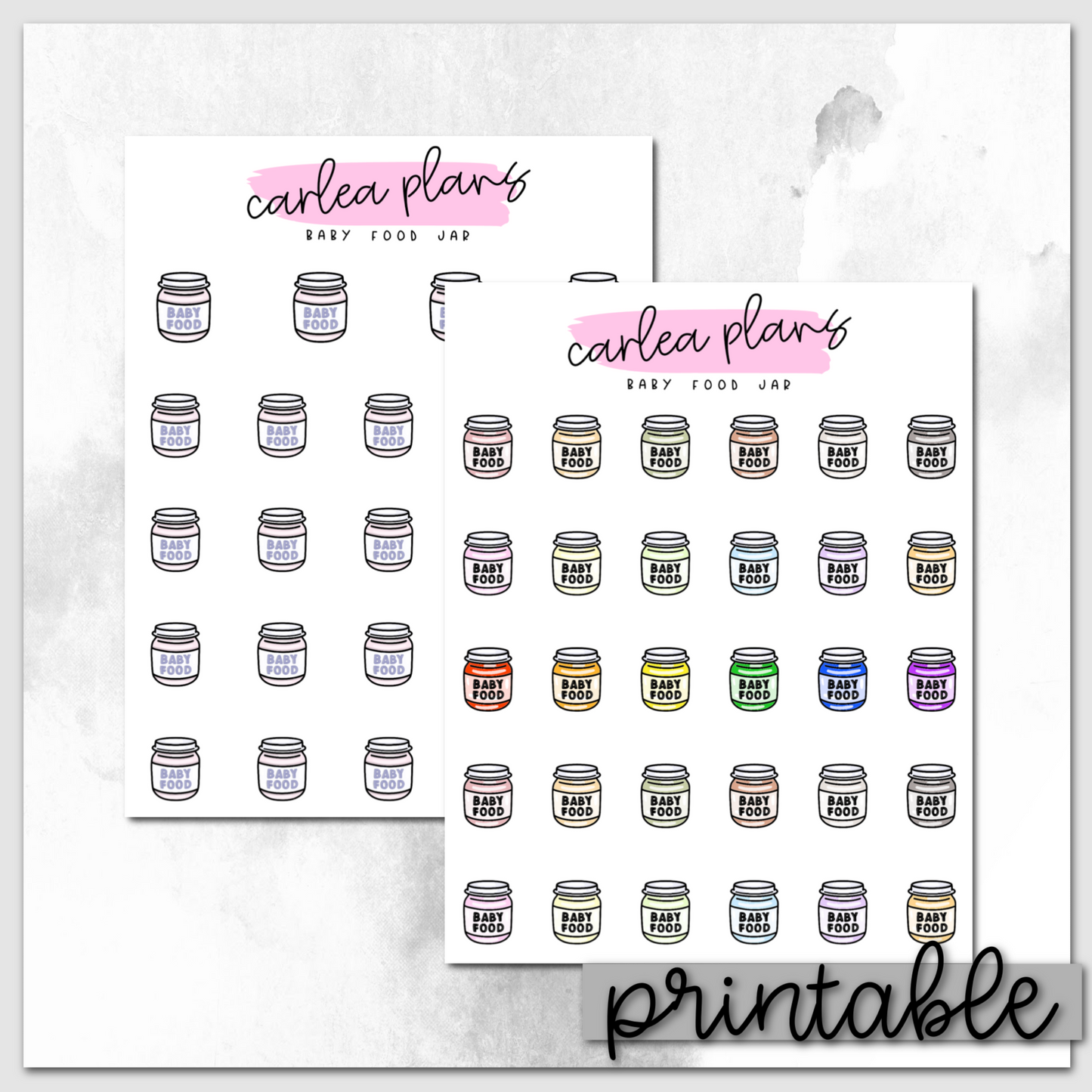 Baby Food Jar Icons | Printable Icons