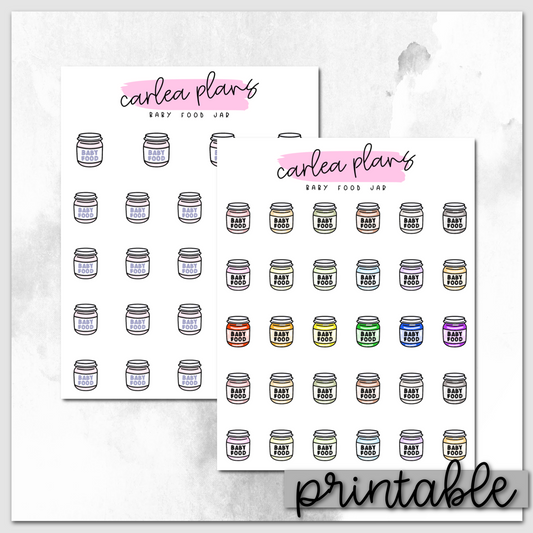 Baby Food Jar Icons | Printable Icons