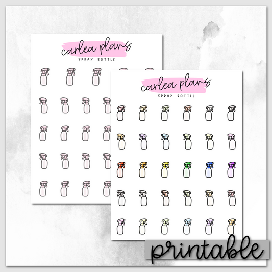 Spray Bottle Icons | Printable Icons