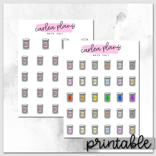 Bath Salt Icons | Printable Icons