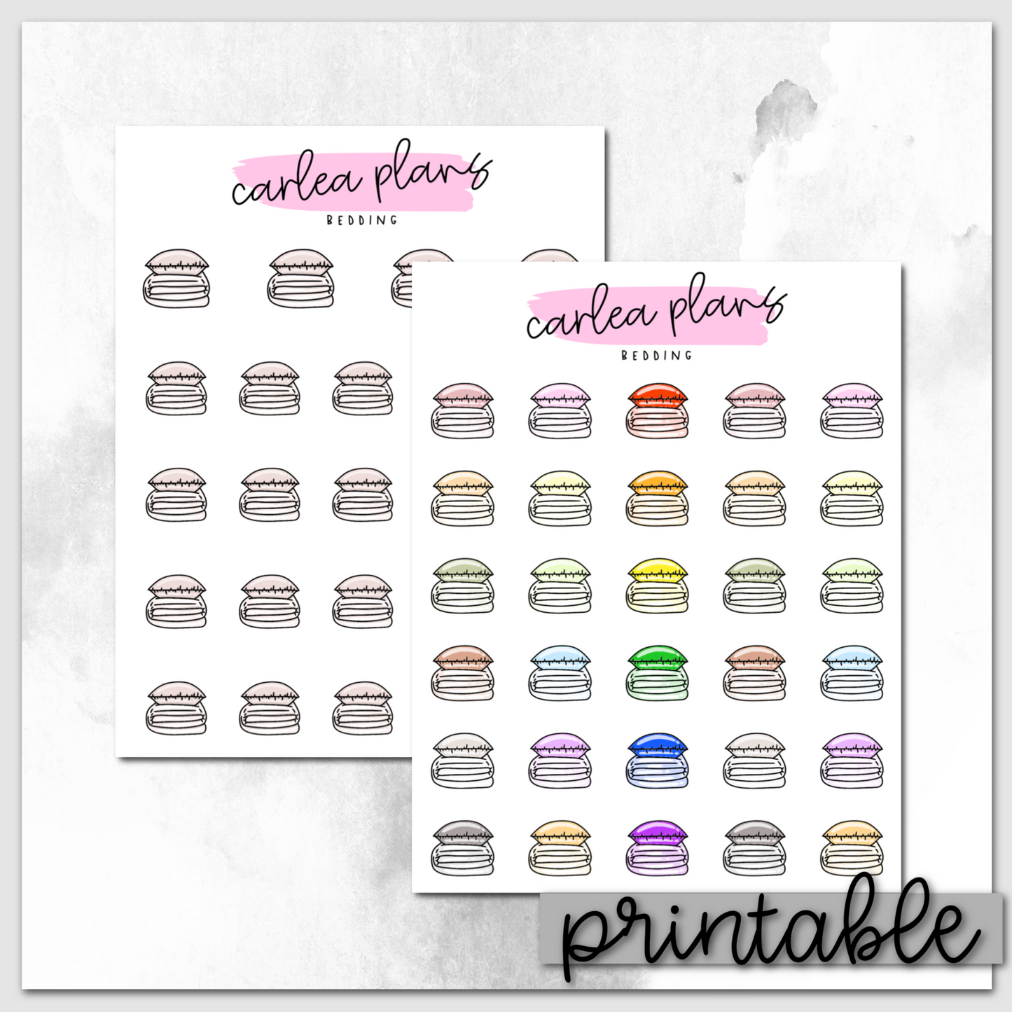 Bedding Icons | Printable Icons