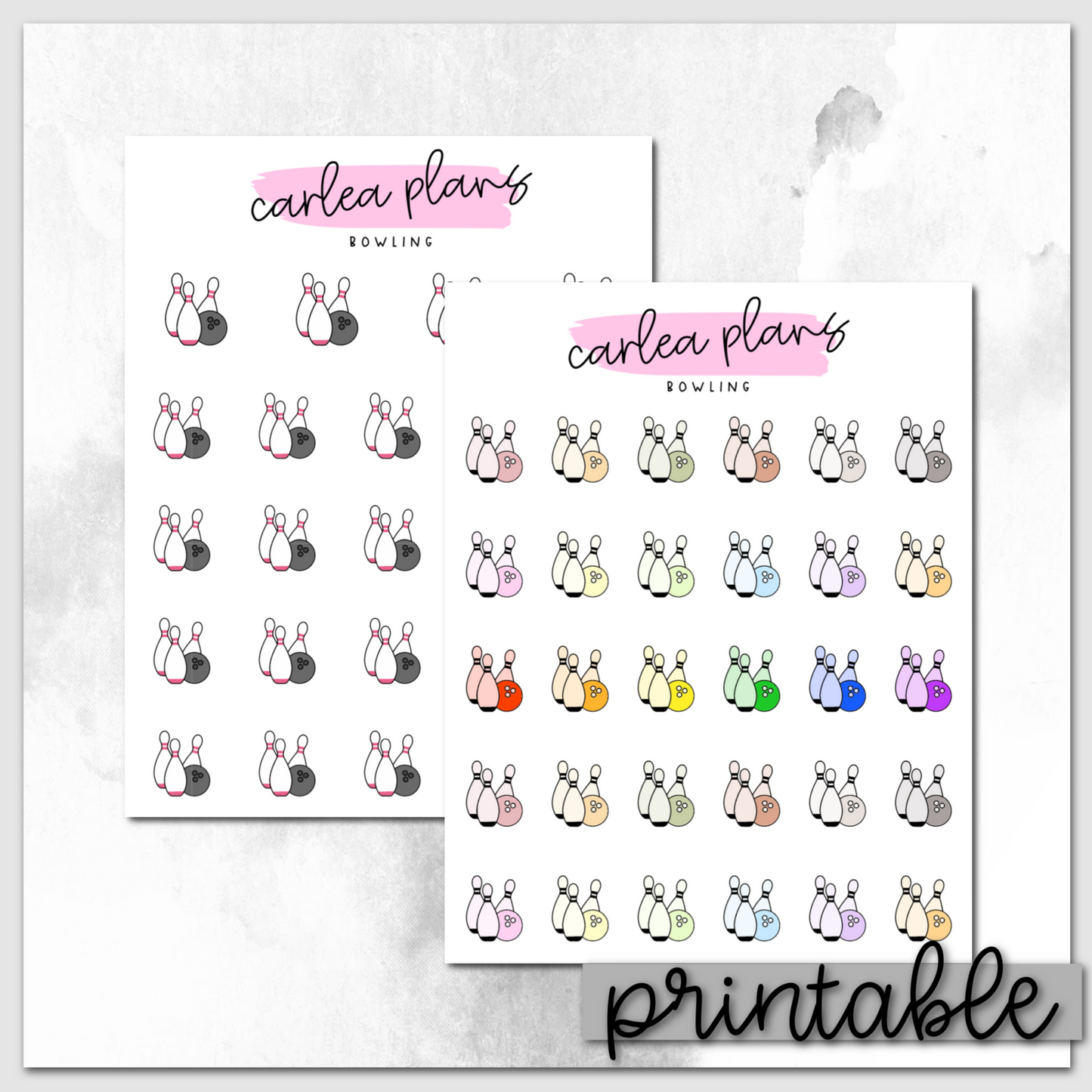 Bowling Icons | Printable Icons