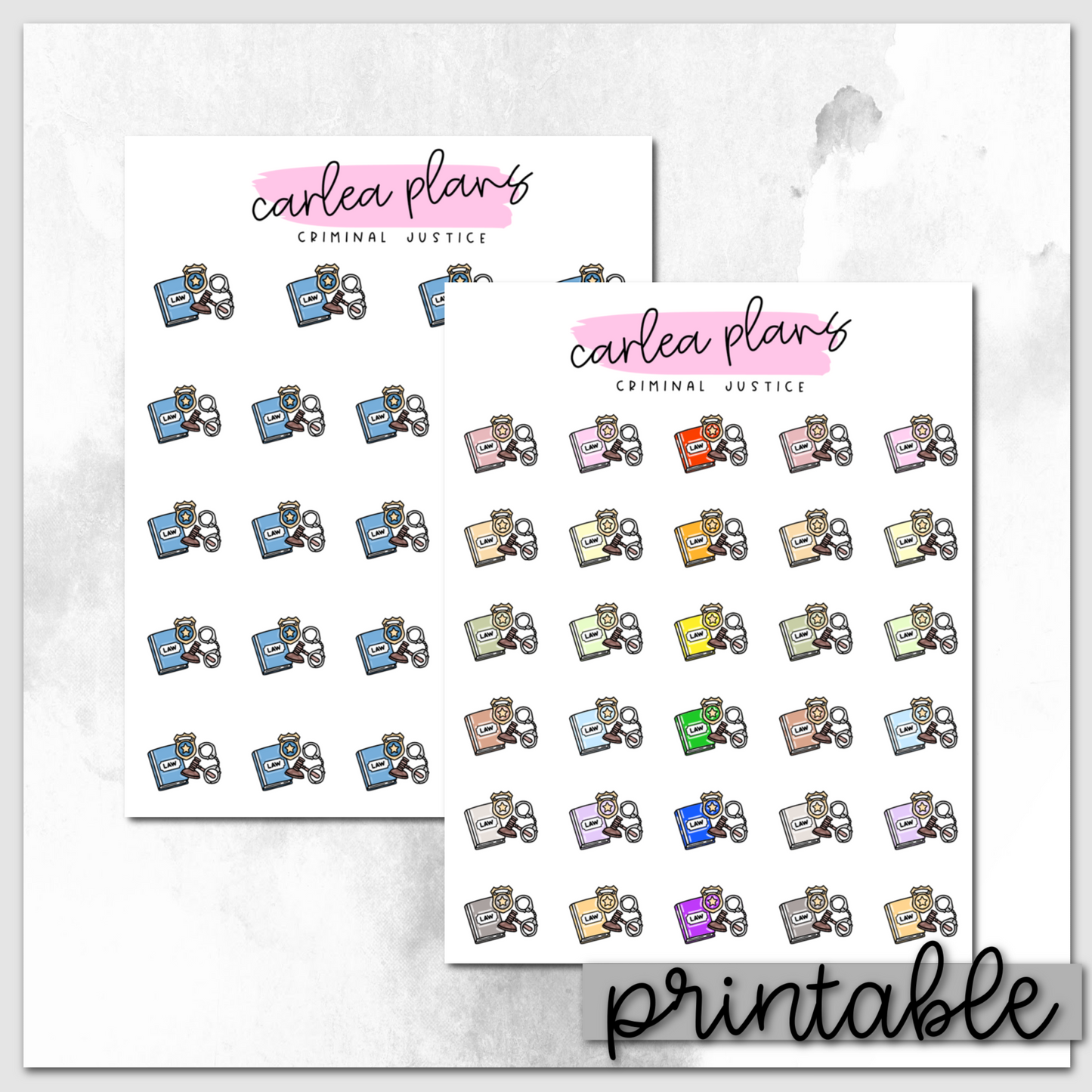 Criminal Justice Icons | Printable Icons