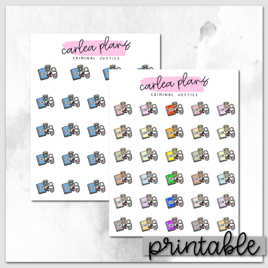 Criminal Justice Icons | Printable Icons