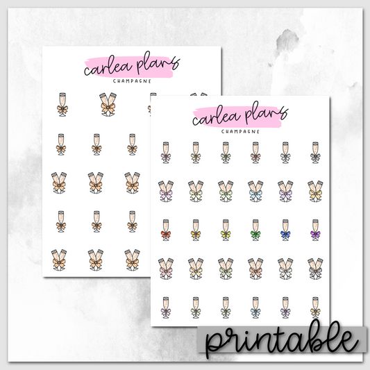 Champagne Icons | Printable Icons