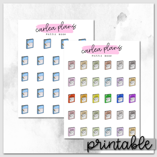 Puzzle Book Icons | Printable Icons