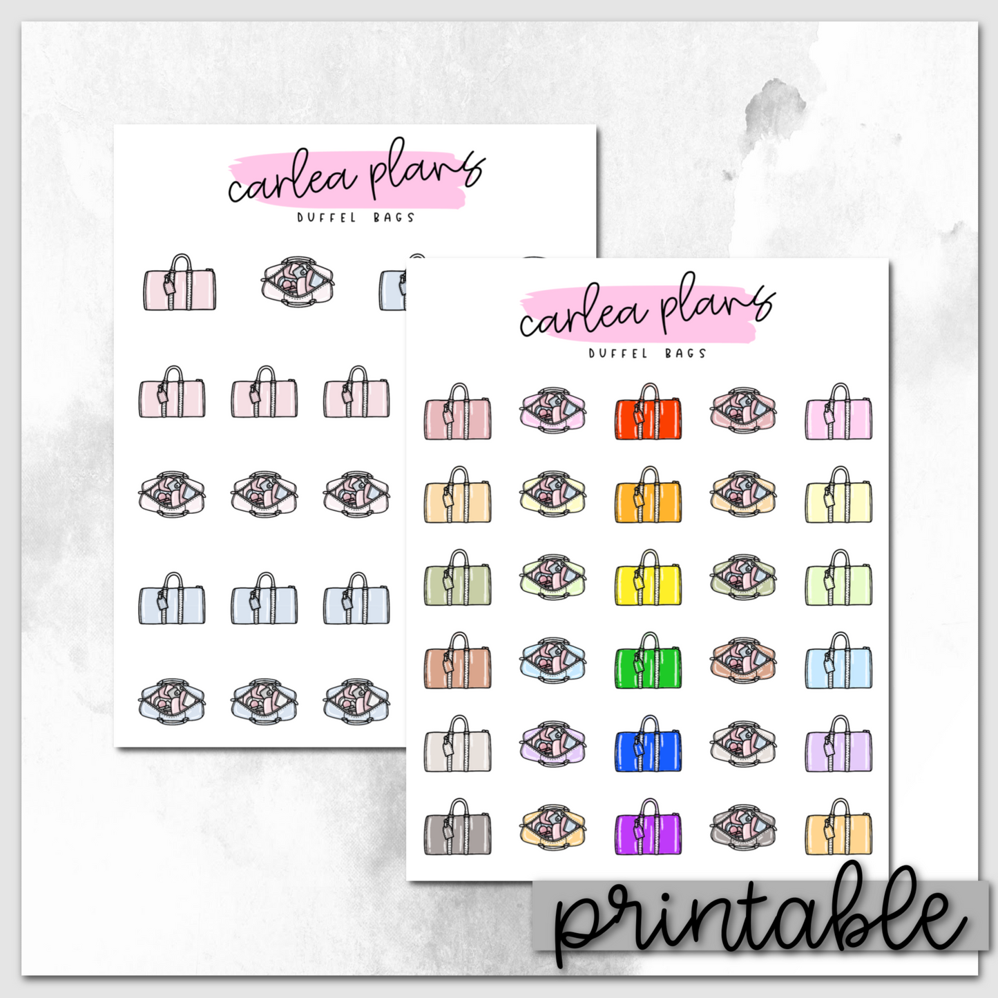 Duffel Bag Icons | Printable Icons