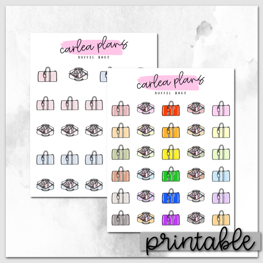 Duffel Bag Icons | Printable Icons