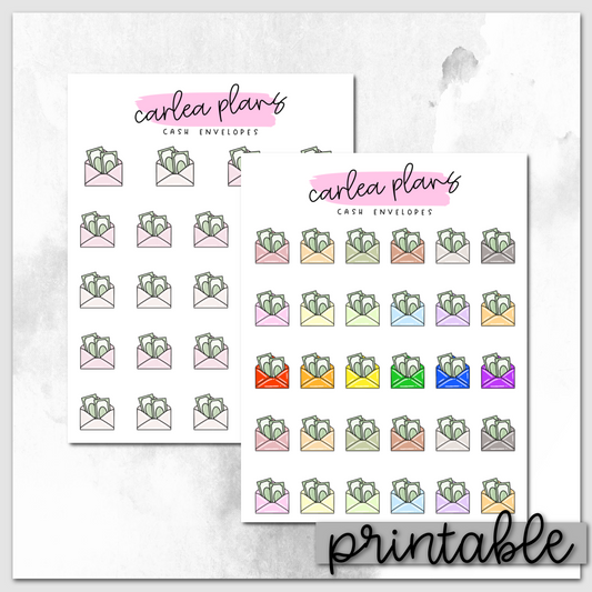 Cash Envelope Icons | Printable Icons