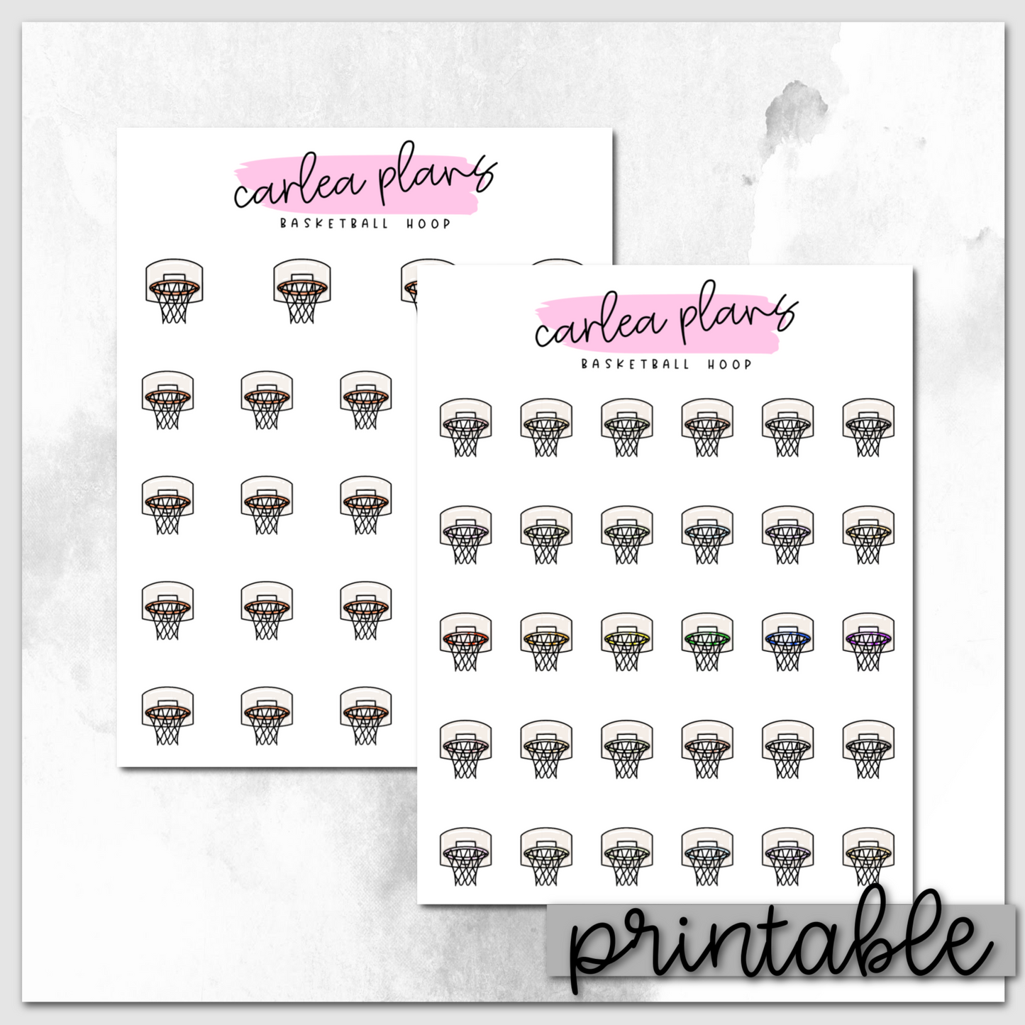 Basketball Hoop Icons | Printable Icons