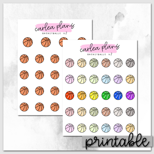 Basketball v2 Icons | Printable Icons