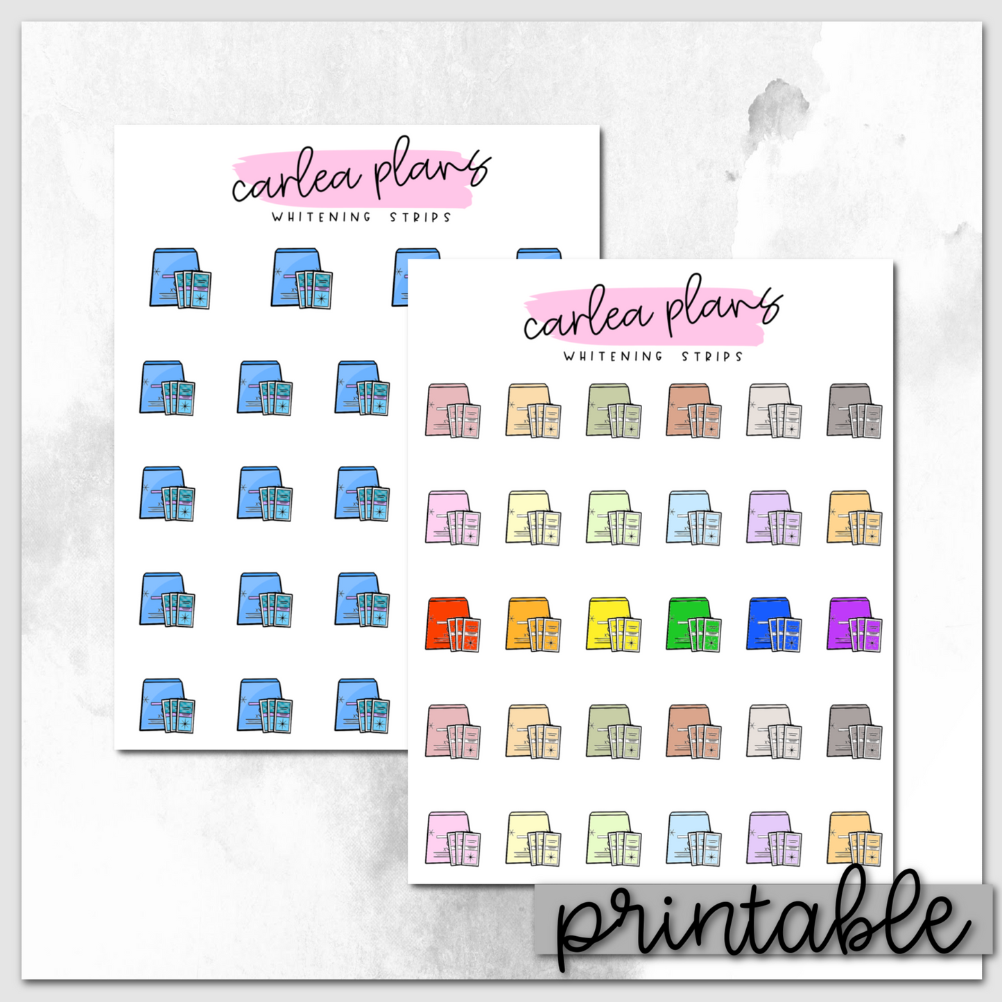 Whitening Strip Icons | Printable Icons