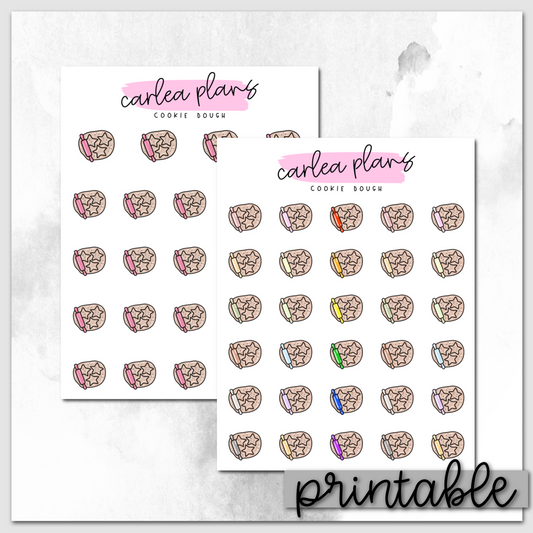 Cookie Dough Icons | Printable Icons