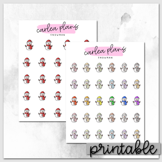 Snowman Icons | Printable Icons