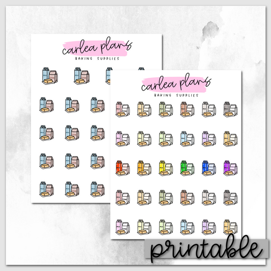 Baking Supplies Icons | Printable Icons