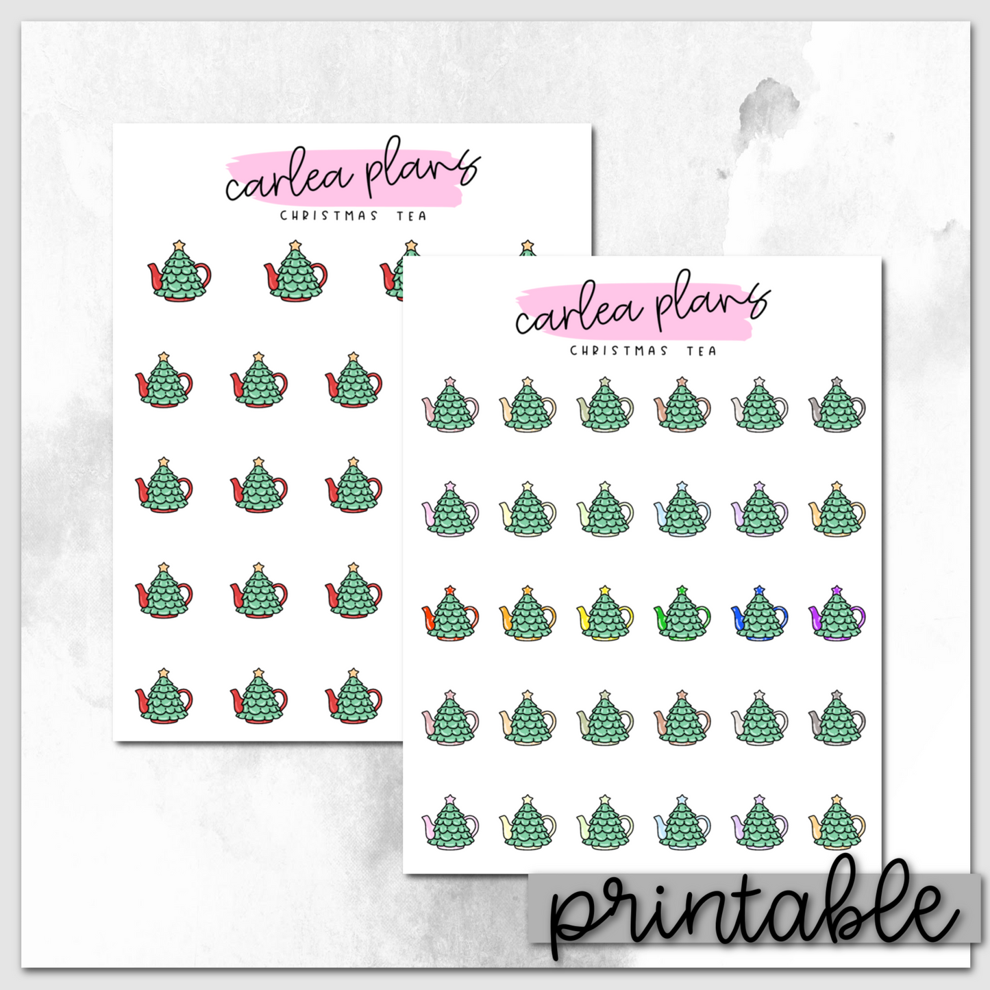 Christmas Tea Icons | Printable Icons