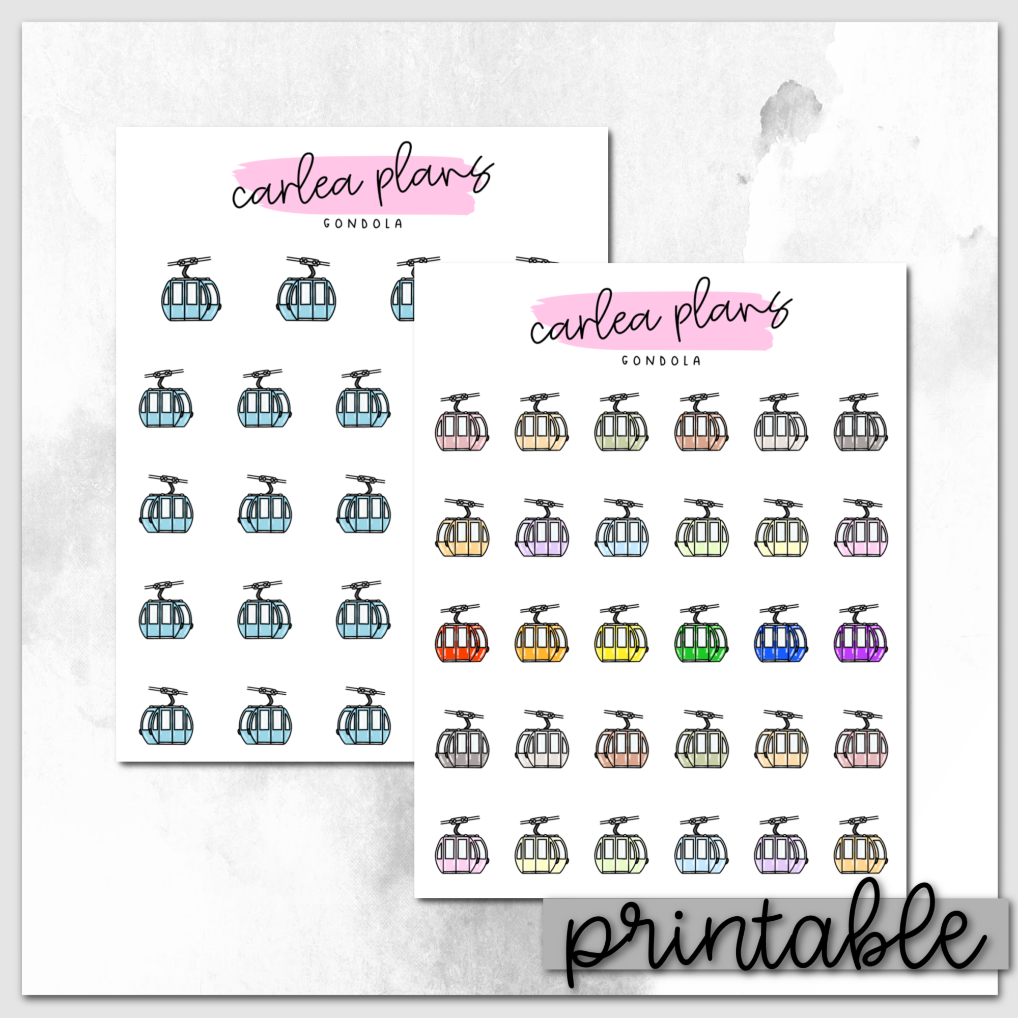 Gondola Icons | Printable Icons – CarleaPlans