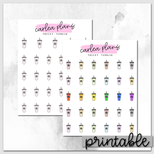 Sbucks Tumbler Icons | Printable Icons